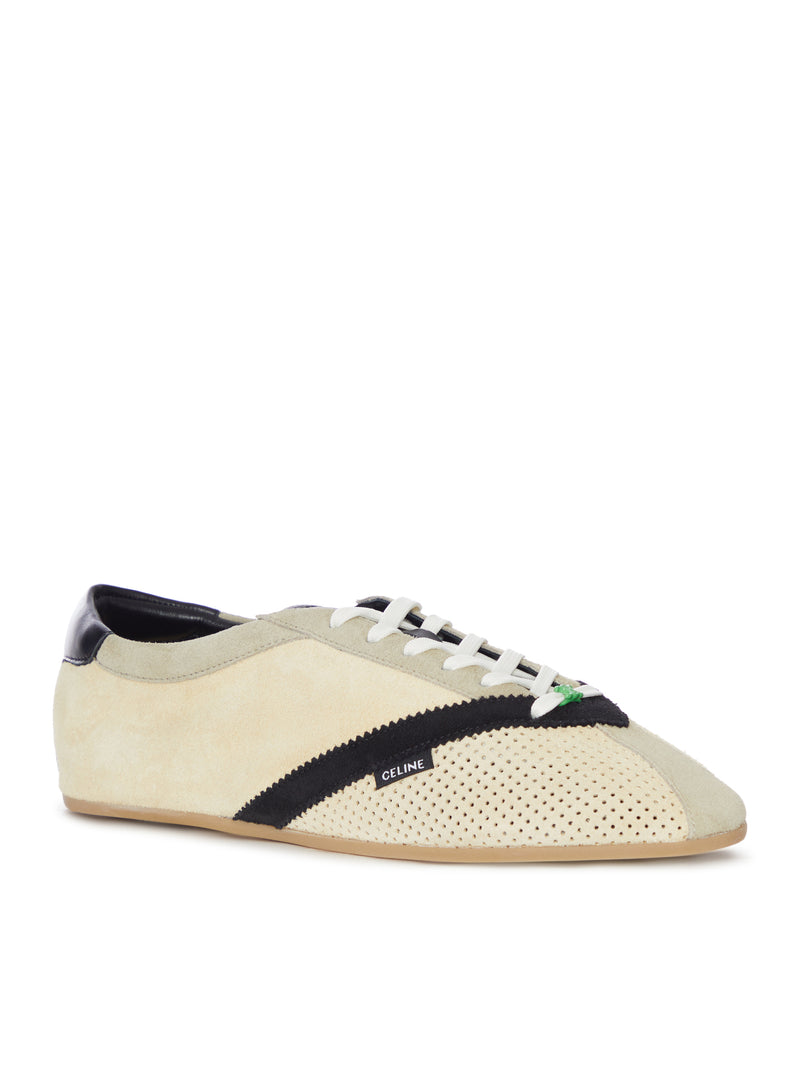 Celine Celine Women Low Suede Sneaker With Perforated Toe