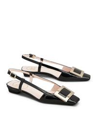 Roger Vivier Roger Vivier Women Belle Vivier Patent Leather Slingback Ballerinas