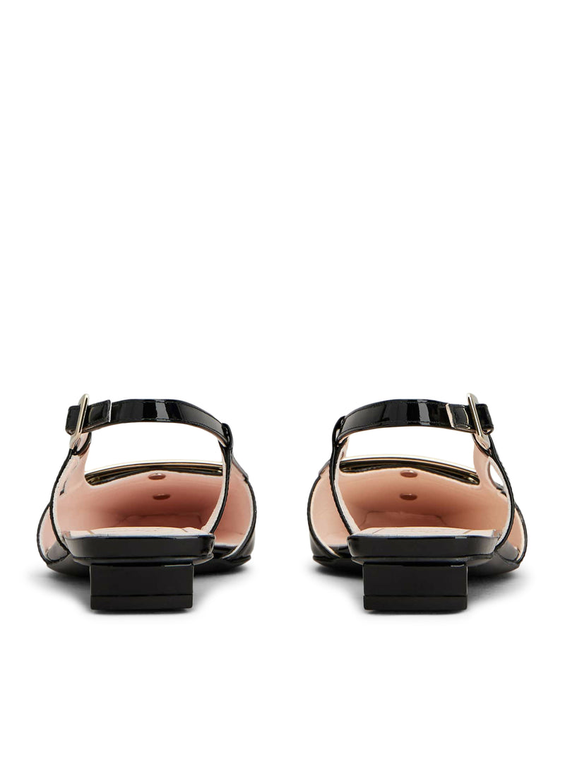 Roger Vivier Roger Vivier Women Belle Vivier Patent Leather Slingback Ballerinas