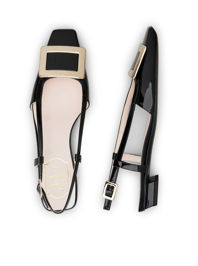Roger Vivier Roger Vivier Women Belle Vivier Patent Leather Slingback Ballerinas