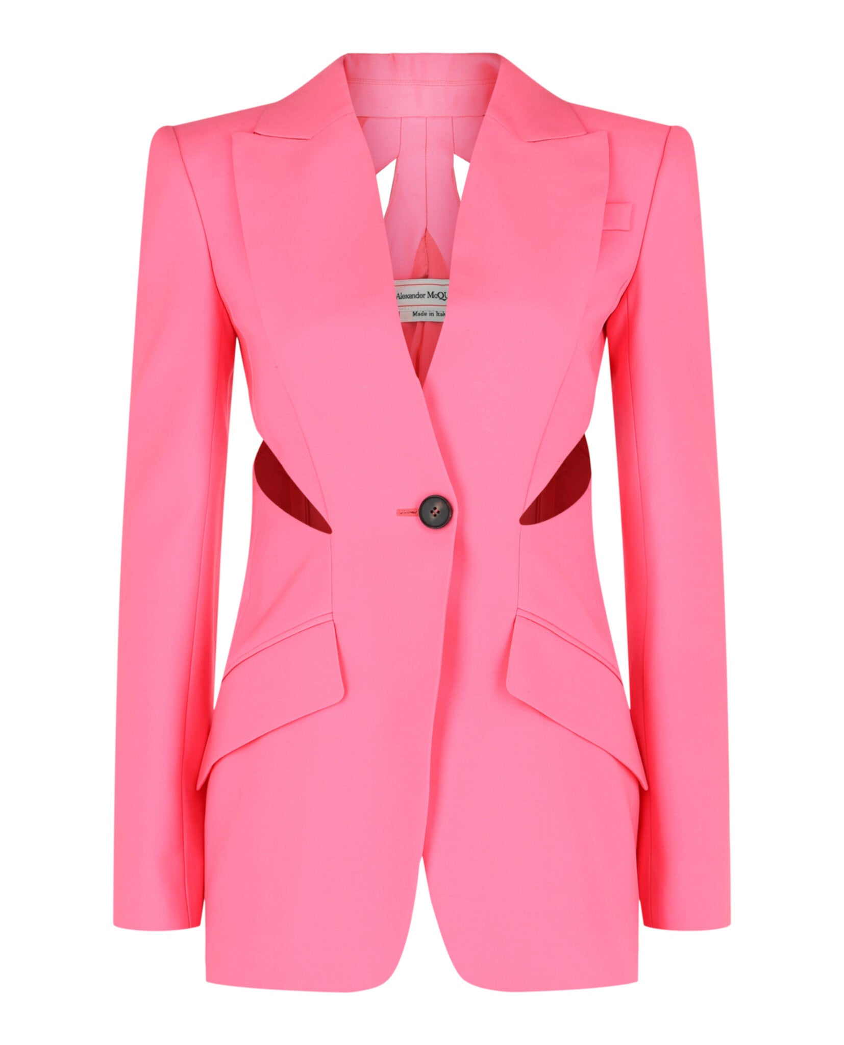 Alexander McQueen Womens Slashed Single-Breasted Blazer