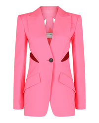 Alexander McQueen Womens Slashed Single-Breasted Blazer