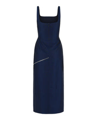 Alexander McQueen Womens Zip Slash Midi Dress