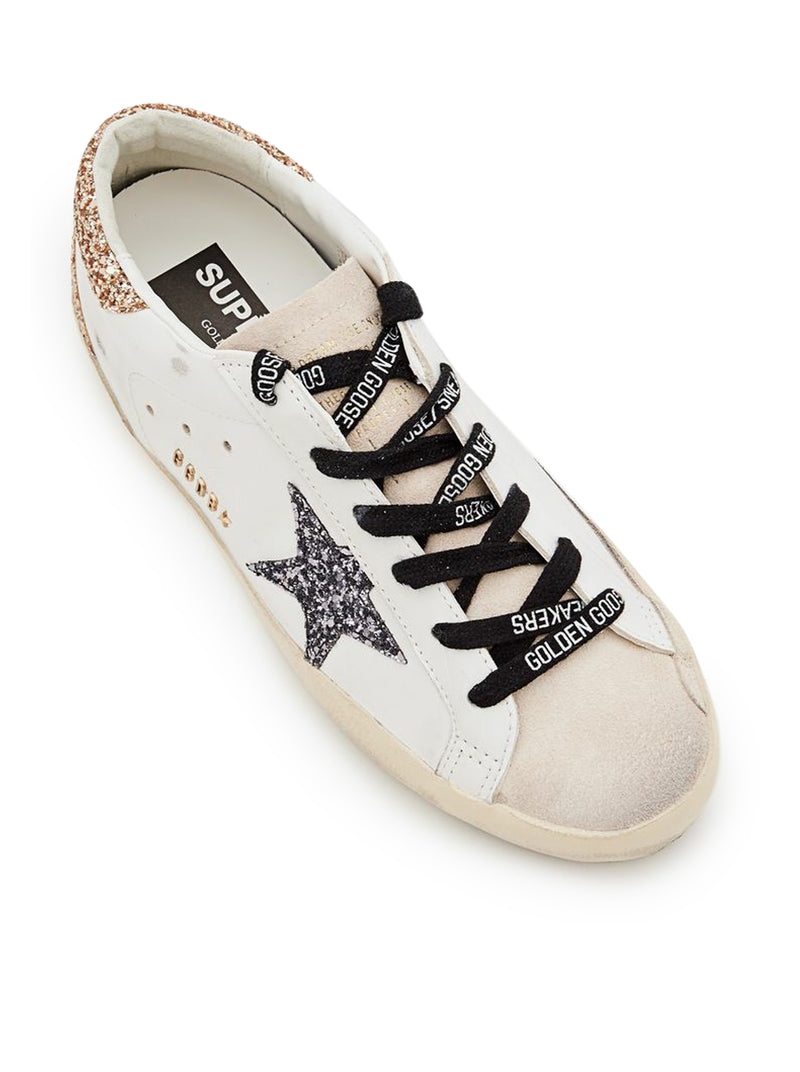 Golden Goose Deluxe Brand Golden Goose Deluxe Brand Women Super-Star Sneakers In Leather And Glitter