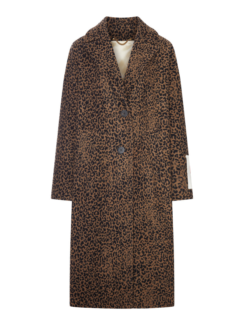 Golden Goose Deluxe Brand Golden Goose Deluxe Brand Women Long Leopard-Print Coat