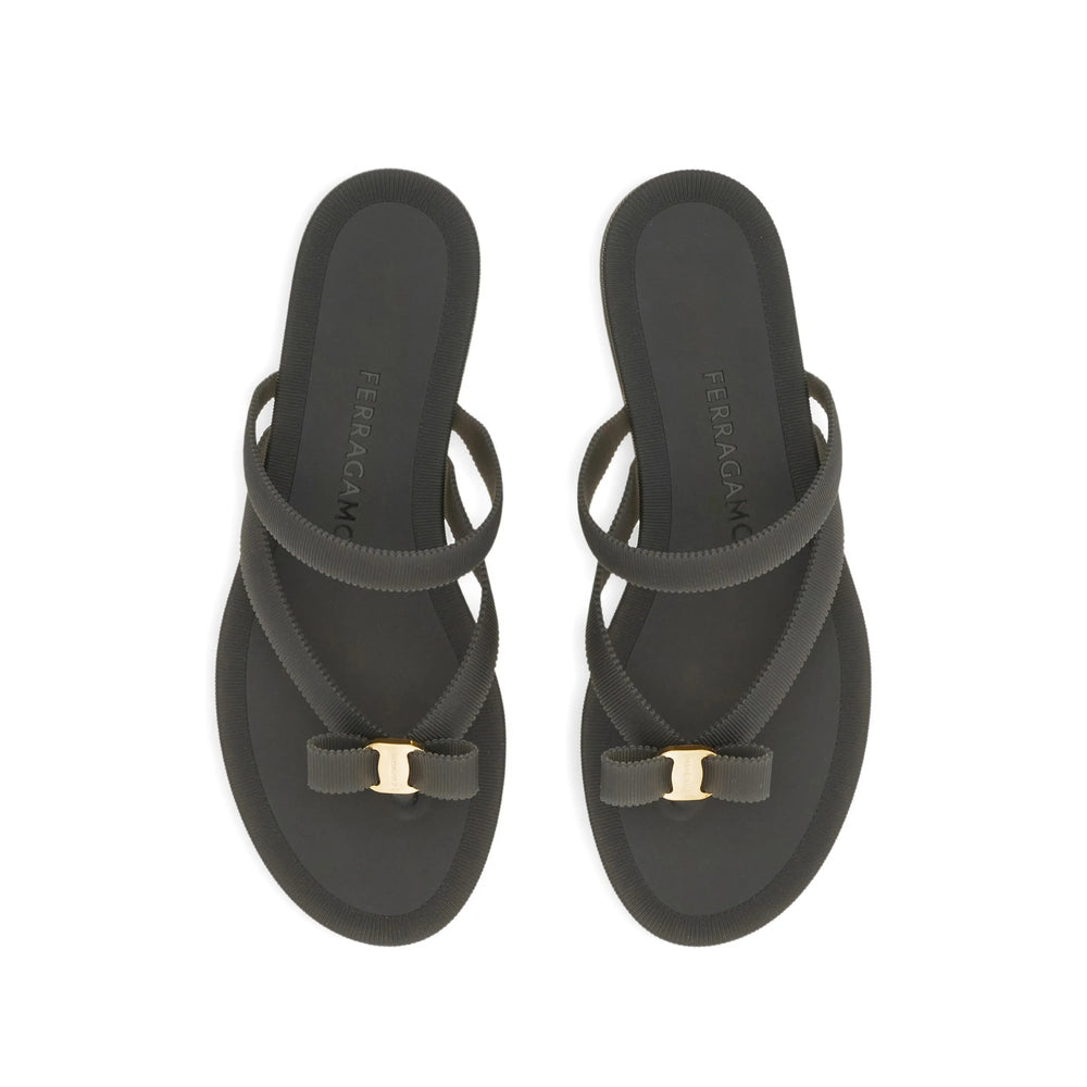Ferragamo Black Flip-Flops & Slides Women
