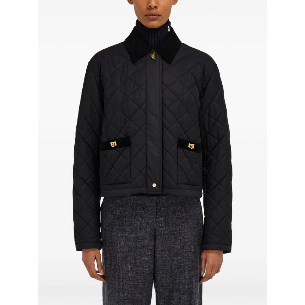 Ferragamo Black Jackets - Puffer Jackets Women
