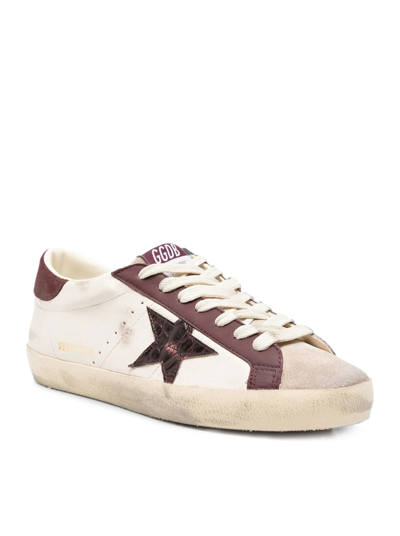 Golden Goose Deluxe Brand Men Superstar Sneakers In Nappa With Croco Star