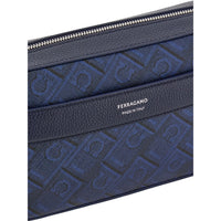 Ferragamo Ferragamo Blue Messenger Bags Men