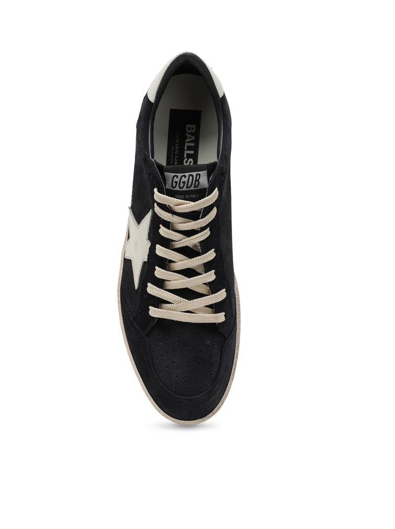 Golden Goose Deluxe Brand Golden Goose Deluxe Brand Men Ball-Star In Dark Blue Suede With White Leather Star