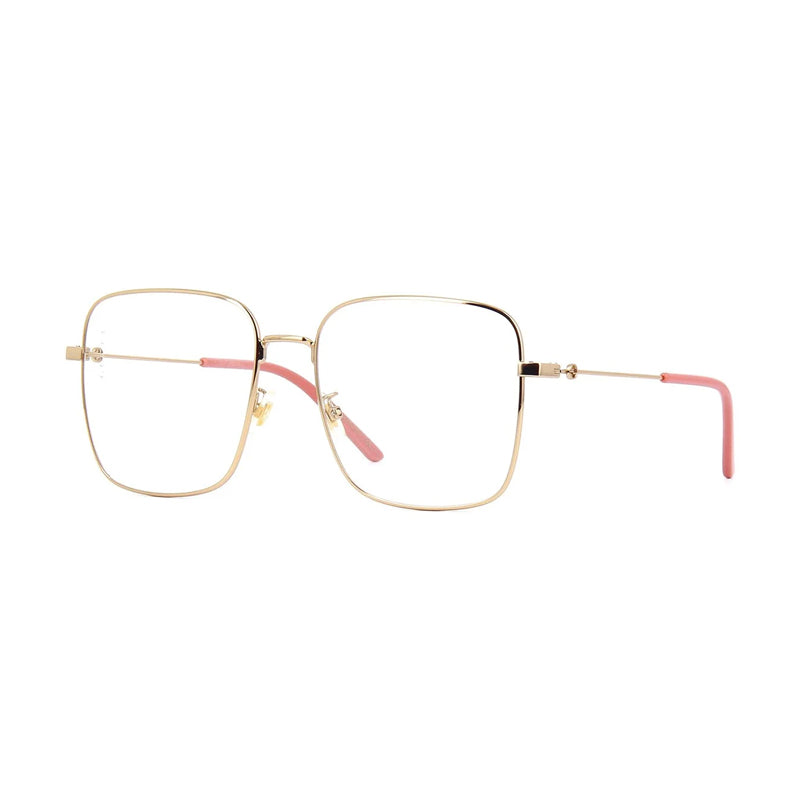 Gucci Gucci Eyeglasses Aviator Full Rim, Gold Frame and Clear Demo Lenses Lens GG0445O001