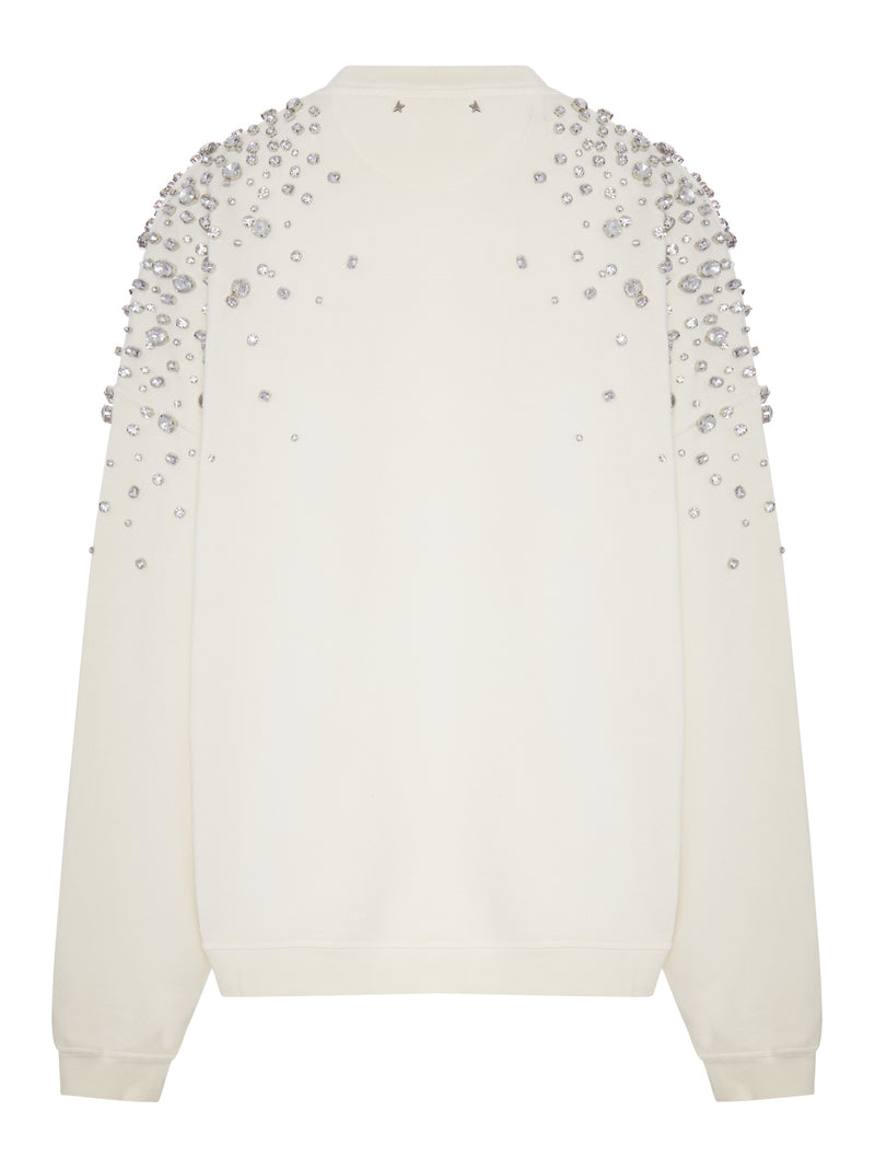 Golden Goose Deluxe Brand Golden Goose Deluxe Brand Women Crew-Neck Sweatshirt With Jeweled Appliqués