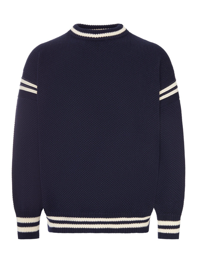 Golden Goose Deluxe Brand Men Boxy Sweater With Embroidered Logo