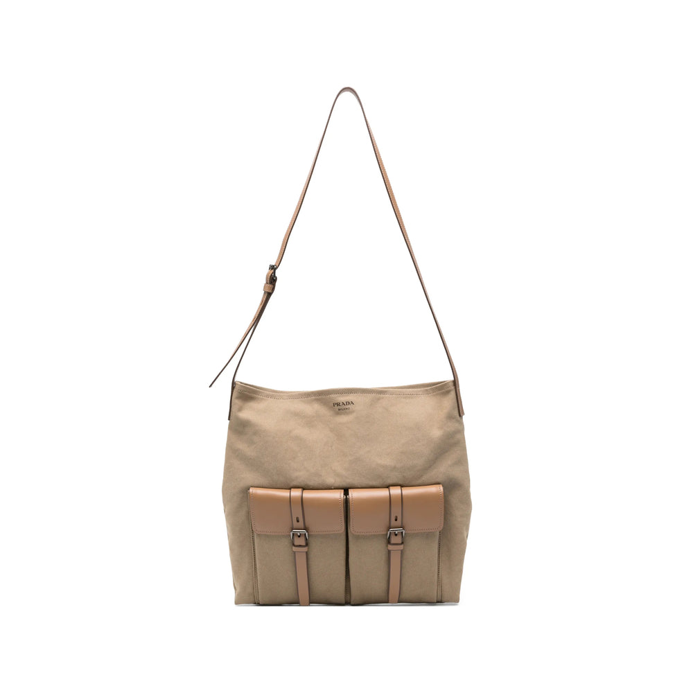 Prada Neutrals Shoulder Bags Men