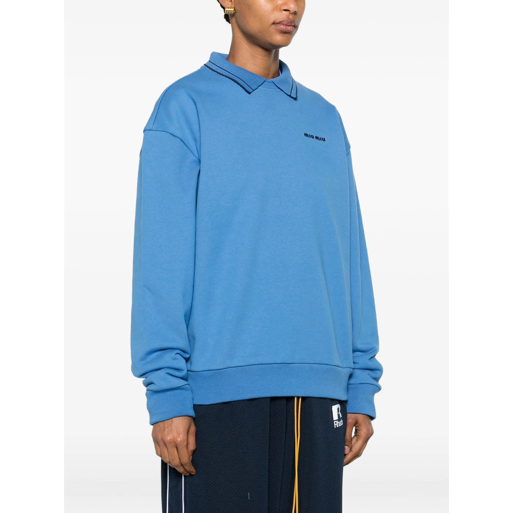 Miu Miu Miu Miu Blue Tops - Sweatshirts Women