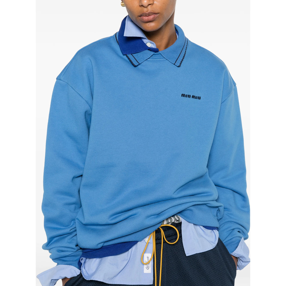 Miu Miu Miu Miu Blue Tops - Sweatshirts Women