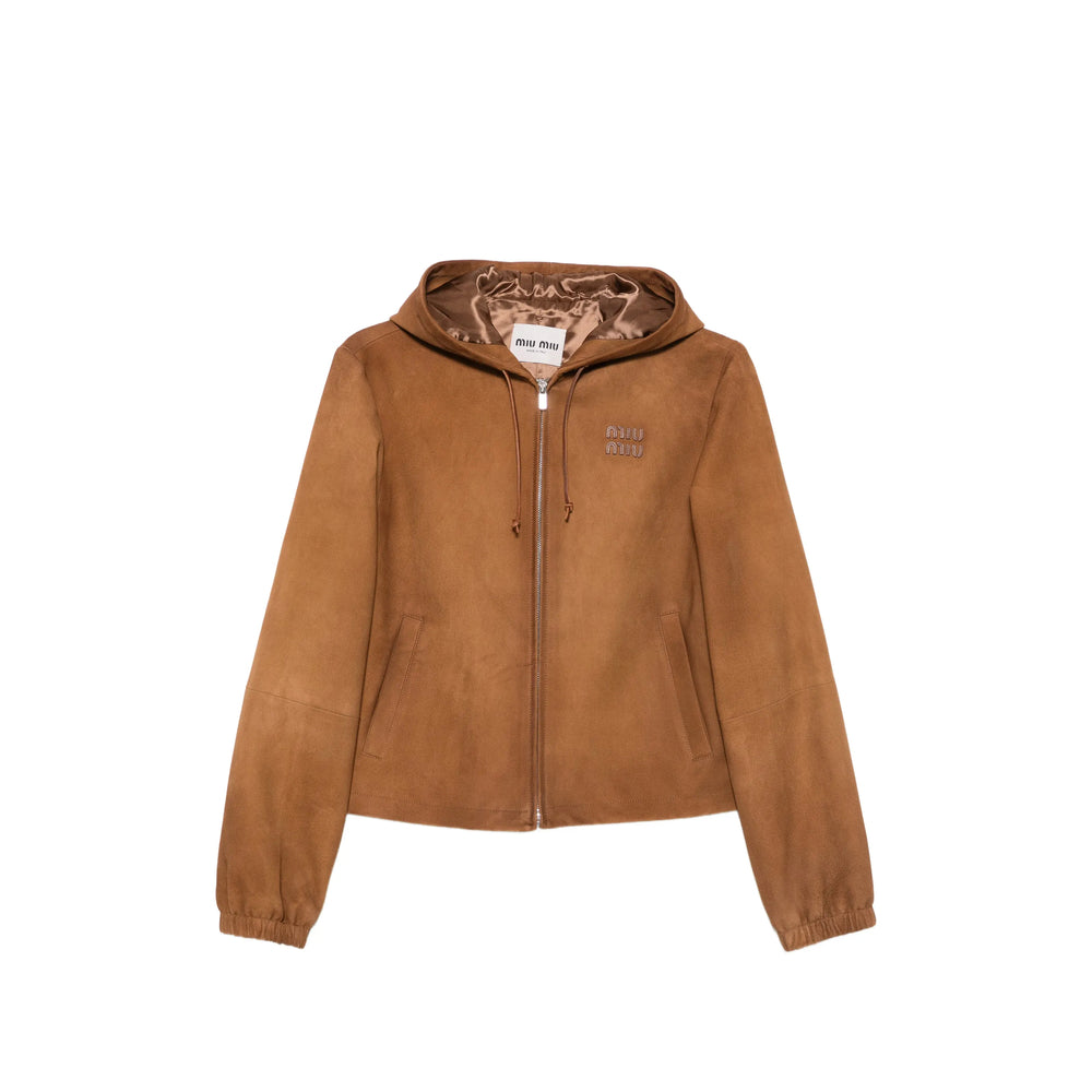 Miu Miu Brown Jackets - Leather Jackets Women