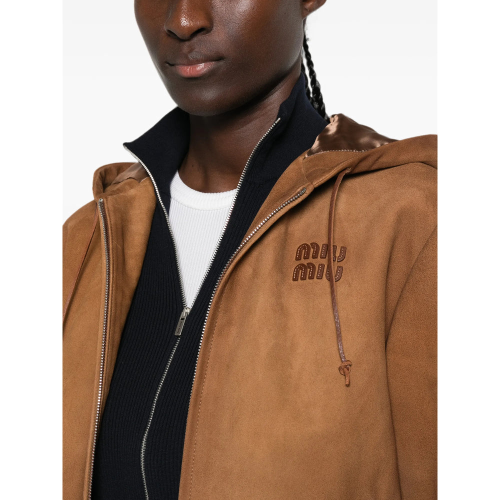 Miu Miu Brown Jackets - Leather Jackets Women