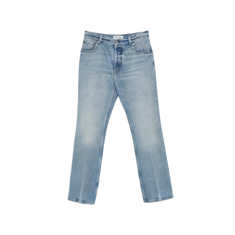 Miu Miu Miu Miu Blue Denim - Straight-Leg Jeans Women