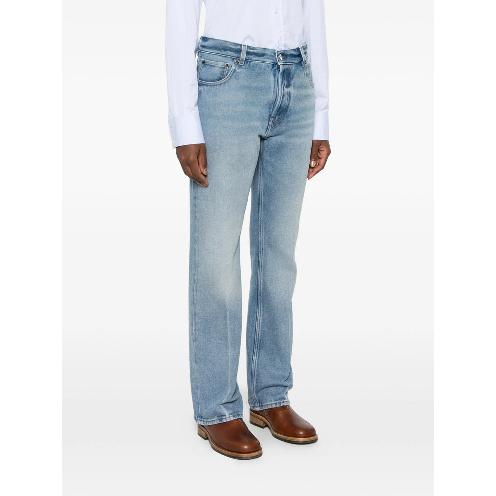 Miu Miu Miu Miu Blue Denim - Straight-Leg Jeans Women