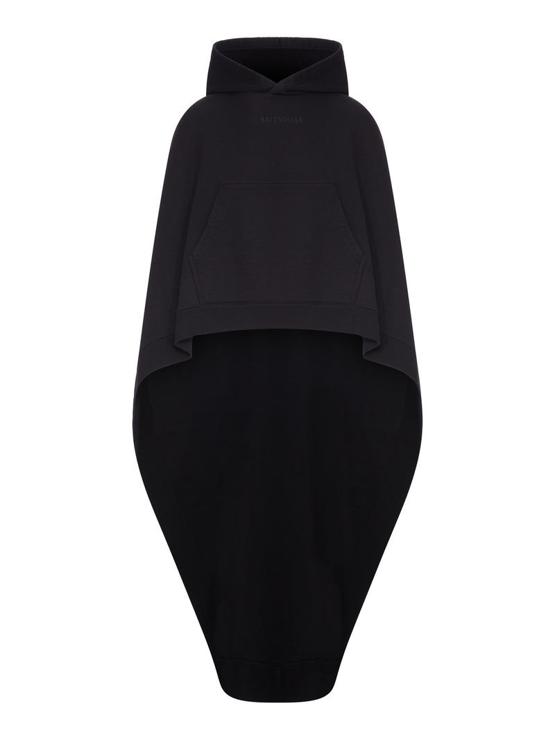 Balenciaga Balenciaga Women Oversized Asymmetric Hooded Sweatshirt Cape