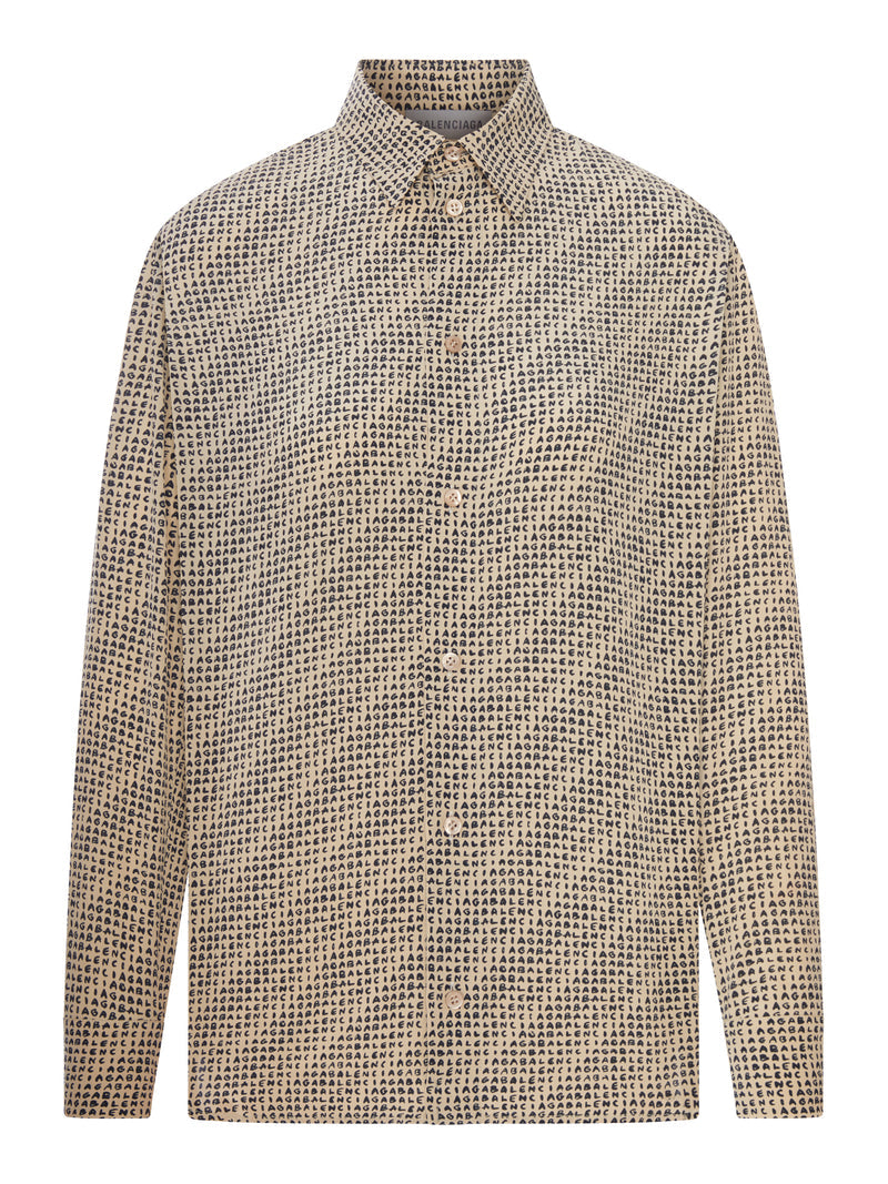 Balenciaga Balenciaga Women Monogram Shirt In Silk Crepe