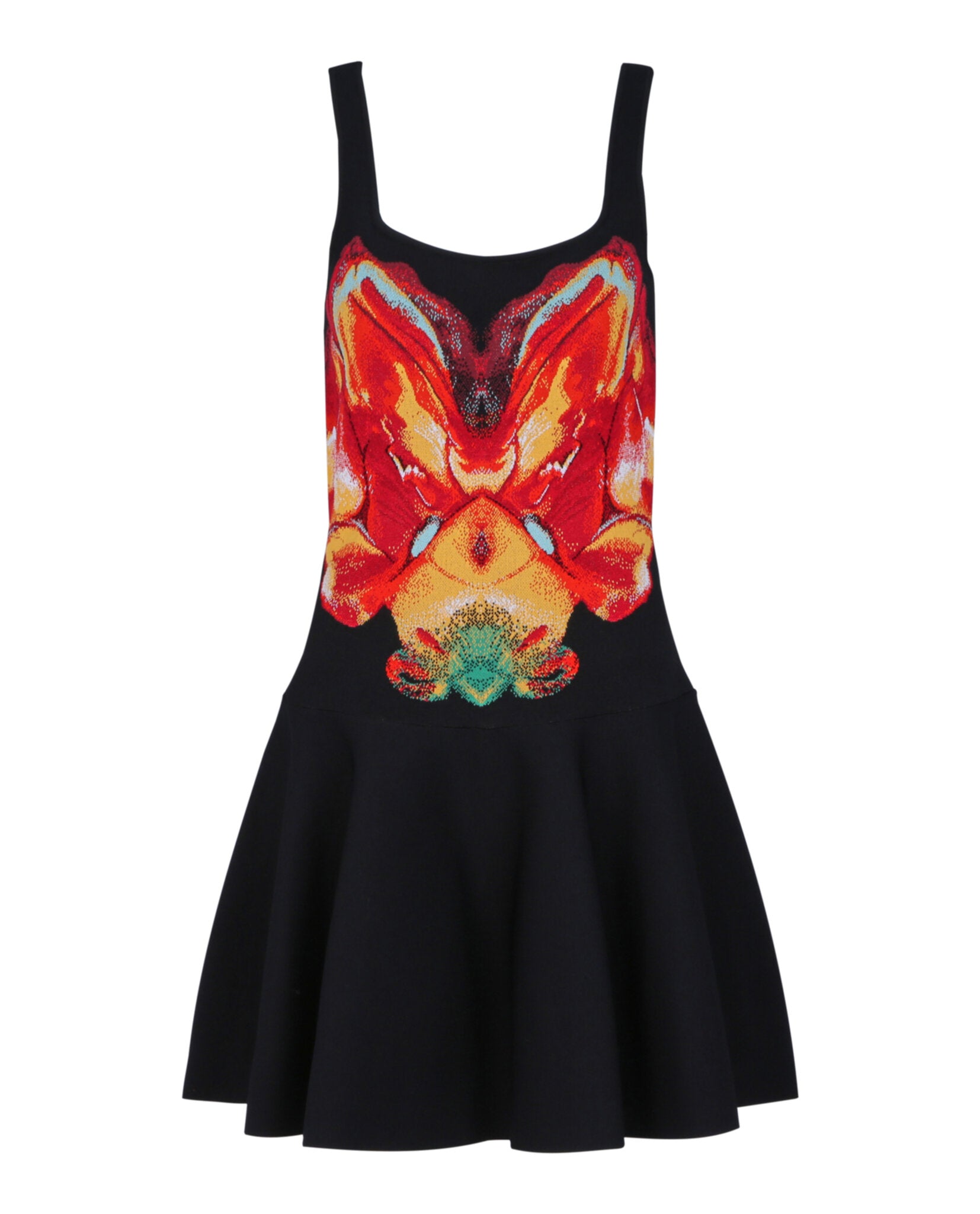 Alexander McQueen Womens Orchid Jacquard Volume Mini Dress
