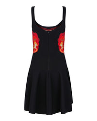 Alexander McQueen Womens Orchid Jacquard Volume Mini Dress