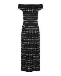 Alexander McQueen Womens Off-The-Shoulder Midi Dress