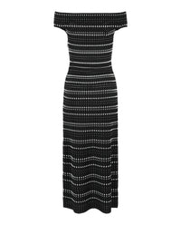 Alexander McQueen Womens Off-The-Shoulder Midi Dress