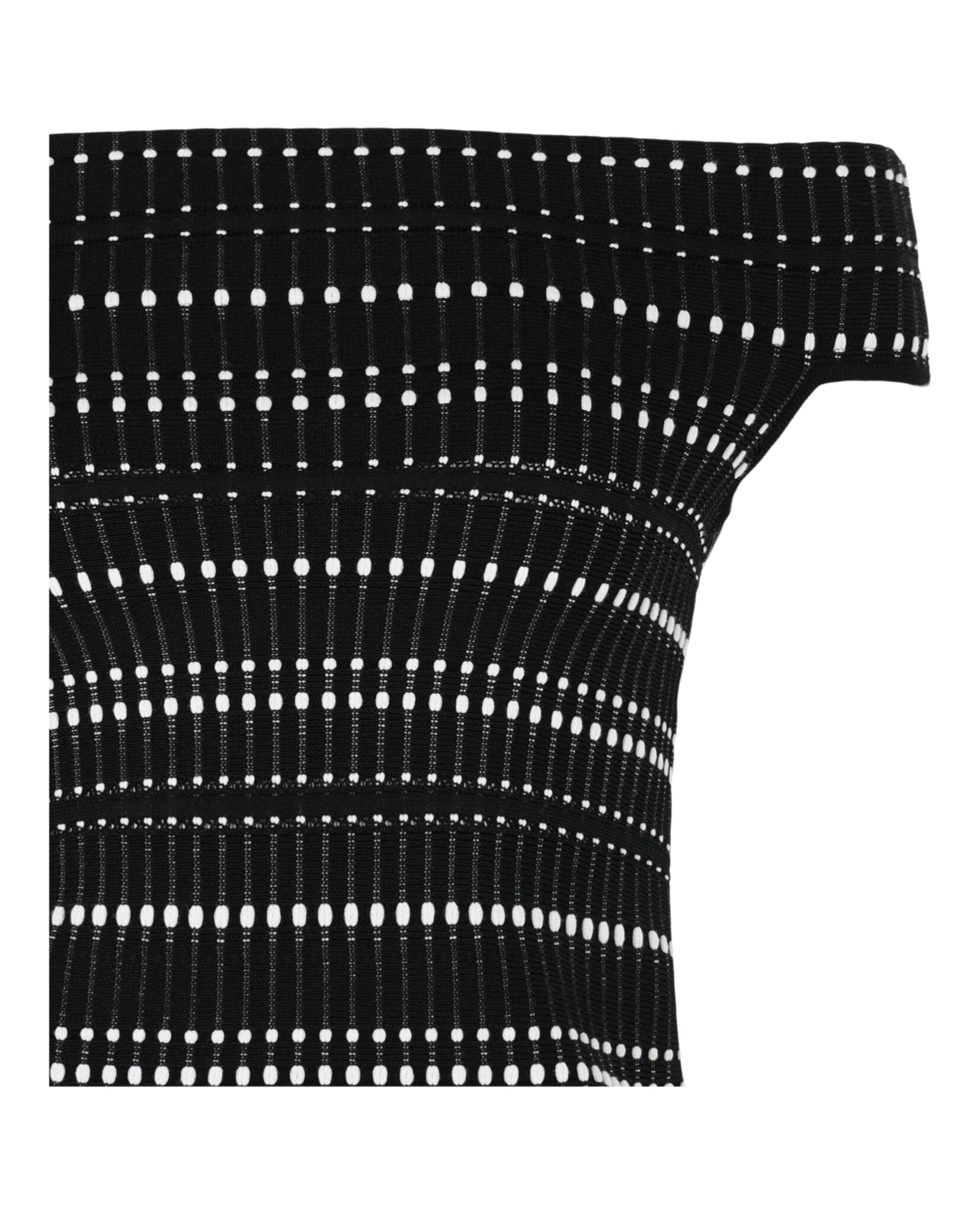 Alexander McQueen Womens Off-The-Shoulder Stitch Dot Crop Top