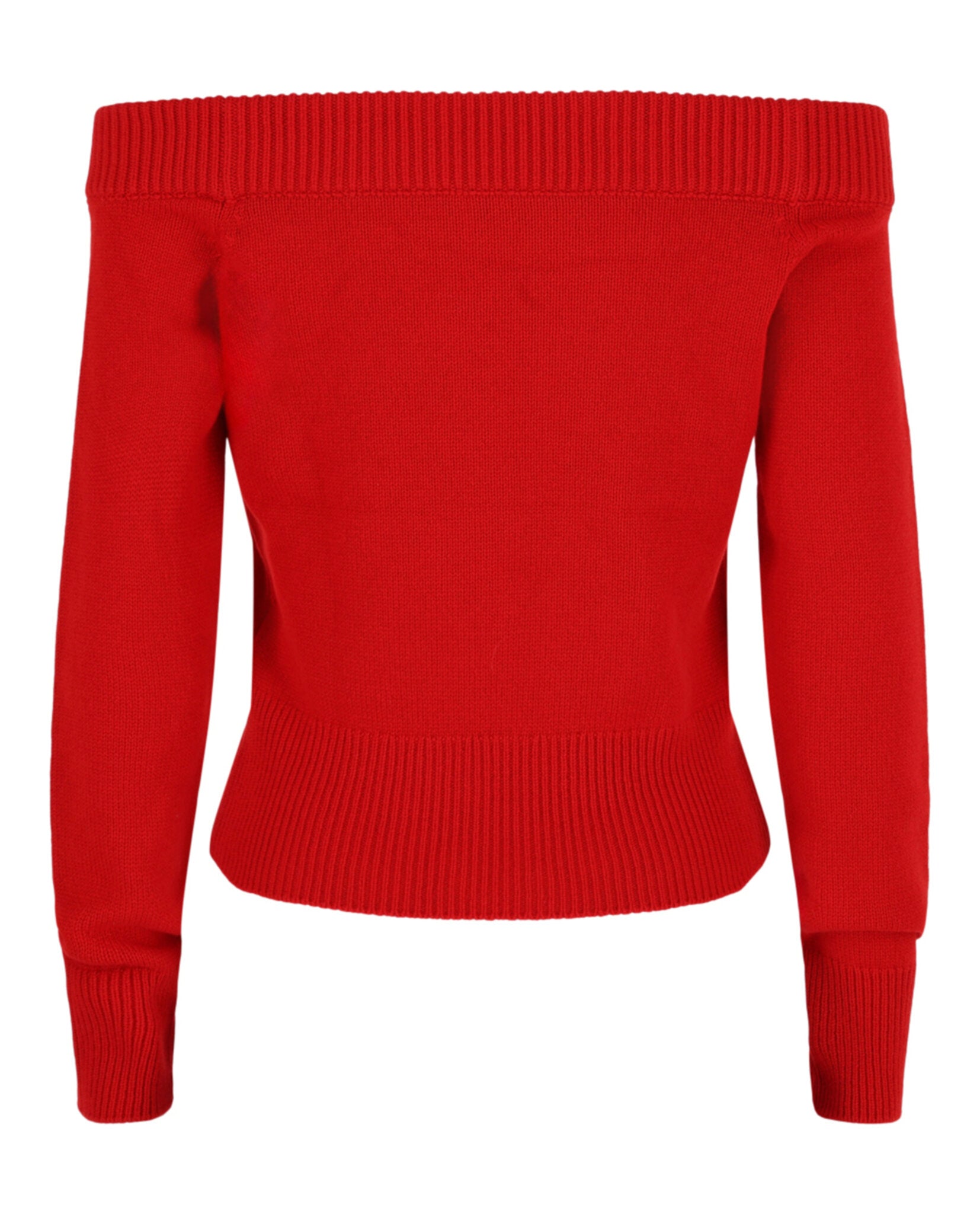 Alexander McQueen Womens Off-The-Shoulder Wool And Cashmere Blend Sweater