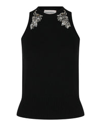 Alexander McQueen Womens Crystal Embellished Racerback Tank Top