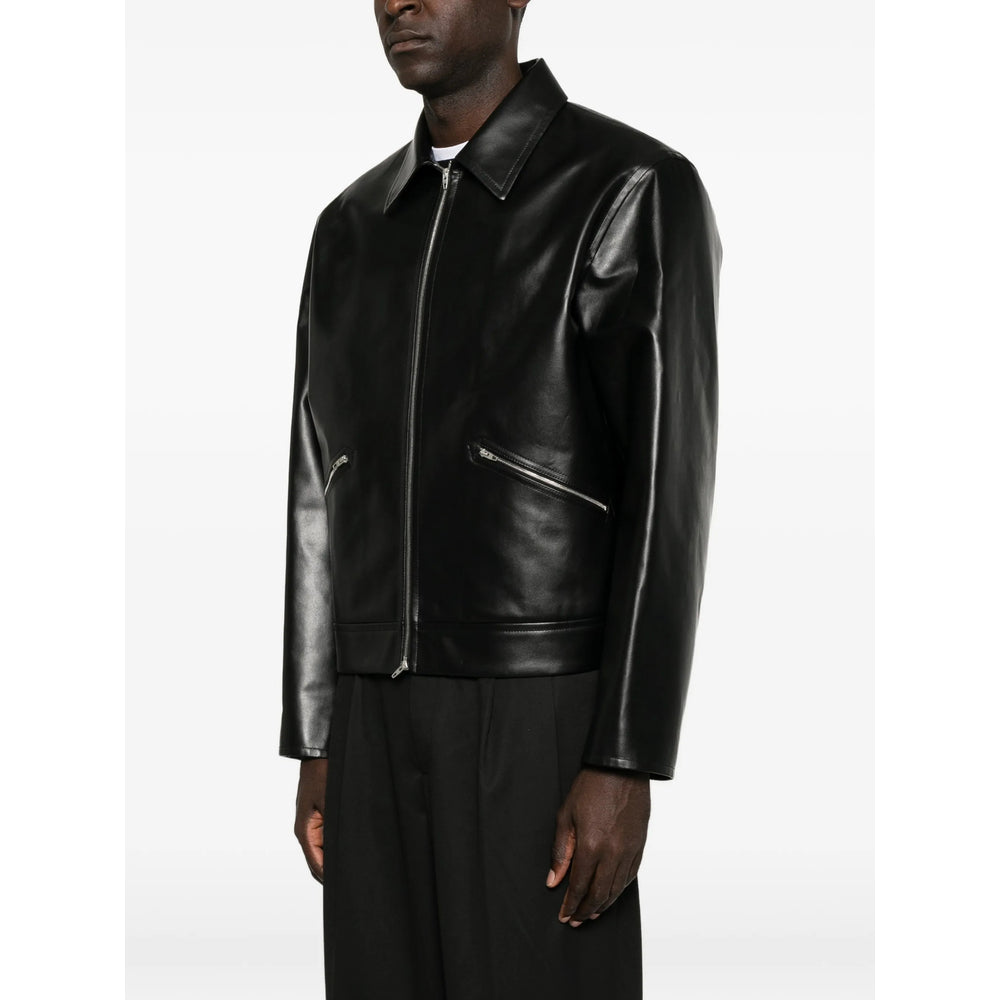 Jil Sander Black Jackets - Leather Jackets Men