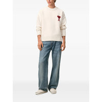 Ami Paris Neutrals Sweaters & Knitwear - Jumpers Men