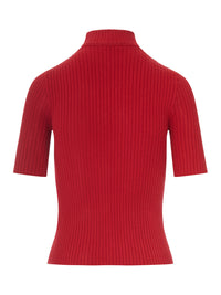 Courreges Courreges Women Reedition Short Sleeves Rib Knit Sweater