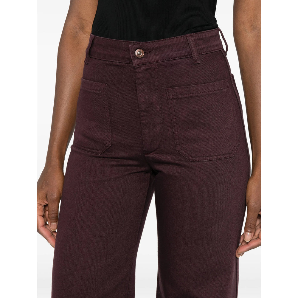 Victoria Beckham Victoria Beckham Red Denim - Wide-Leg Jeans Women