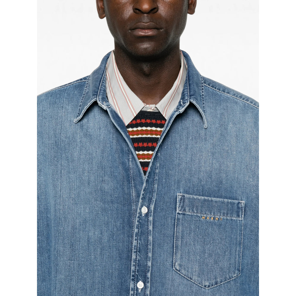 Marni Marni Blue Shirts - Shirt Jackets Men
