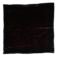 Dolce & Gabbana Black Red Viscose Square Men Foulard Men's Scarf