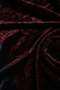 Dolce & Gabbana Black Red Viscose Square Men Foulard Men's Scarf