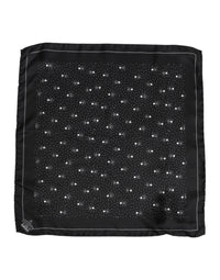 Dolce & Gabbana Black White Printed Square Men Foulard Men's Scarf