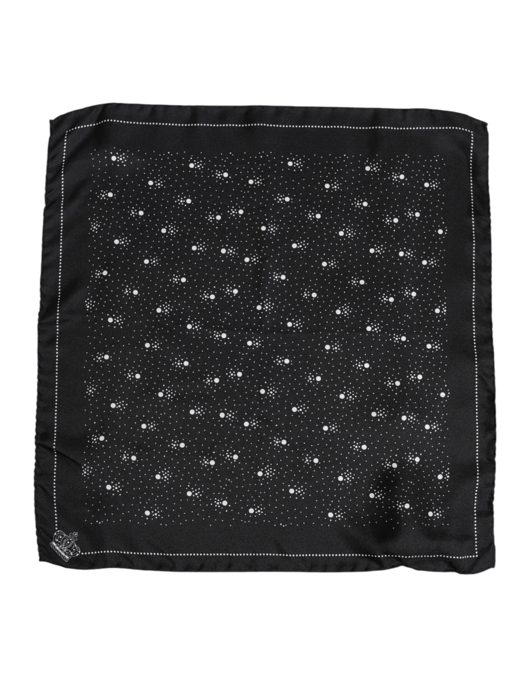 Dolce & Gabbana Black White Printed Square Men Foulard Men's Scarf