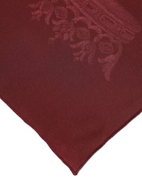Dolce & Gabbana Maroon Silk Crown Square Men Foulard Men's Scarf
