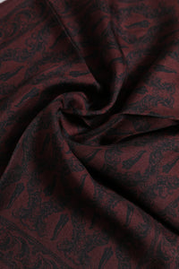 Dolce & Gabbana Maroon Black Printed Square Men Foulard Men's Scarf