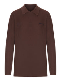 Miu Miu Miu Miu Women Ribbed Wool Polo Sweater