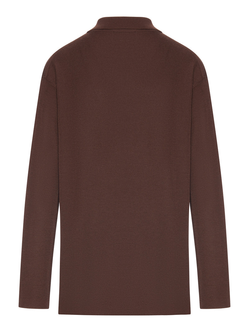 Miu Miu Miu Miu Women Ribbed Wool Polo Sweater