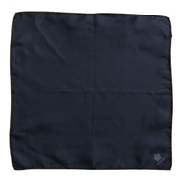 Dolce & Gabbana Blue DG Crown Silk Square Men Foulard Men's Scarf