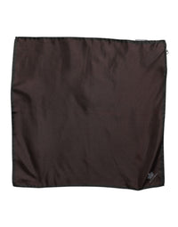 Dolce & Gabbana Brown DG Crown Silk Square Men Foulard Men's Scarf