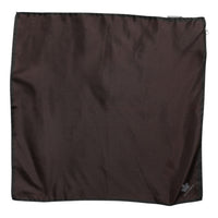 Dolce & Gabbana Brown DG Crown Silk Square Men Foulard Men's Scarf