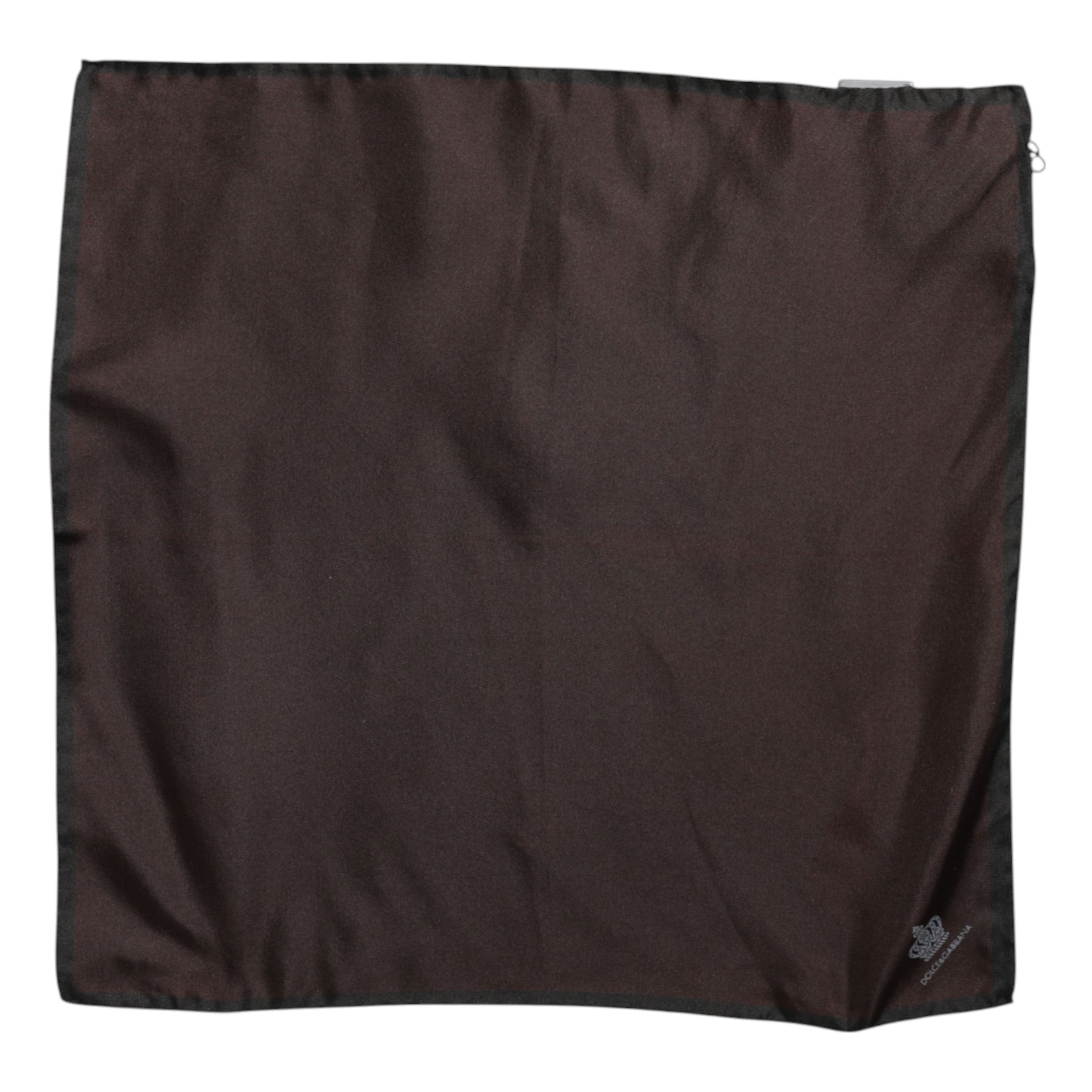 Dolce & Gabbana Brown DG Crown Silk Square Men Foulard Men's Scarf